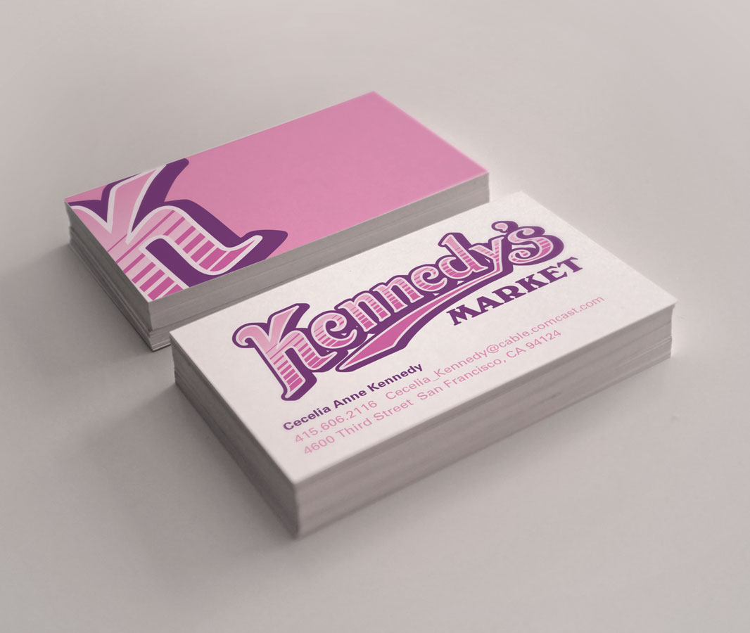 Business cards for Kennedy's Market