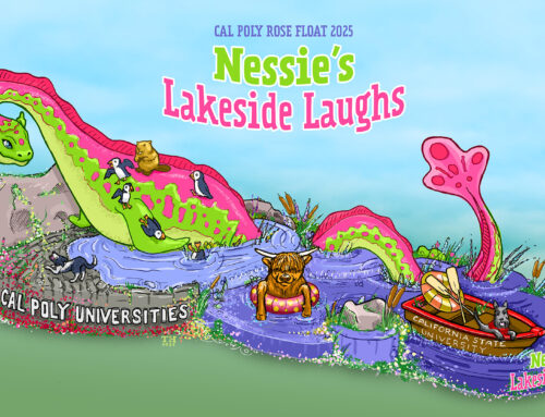 Cal Poly Rose Float 2025: “Nessie’s Lakeside Laughs”